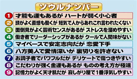 ソウルナンバー 相性 表|ソウルナンバーの相性ランキングは？ 各ナンバー同。